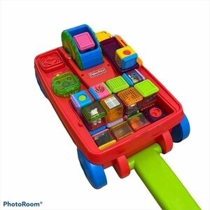Fisher Price Alphabet Peek a Boo Blocks Pull Cart